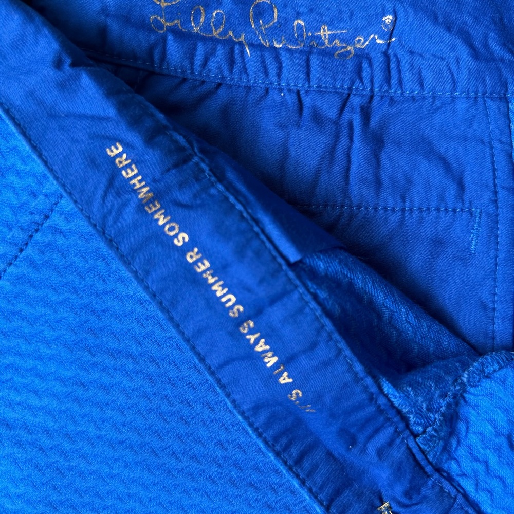 Lilly Pulitzer Royal Blue Scallop Hem Mid Rise Shorts Size 6 - Picture 4 of 6